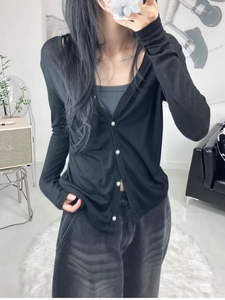 [핏 보장/ 간절기템] 샤인 시스루 가디건 (6color) 상세 이미지 39