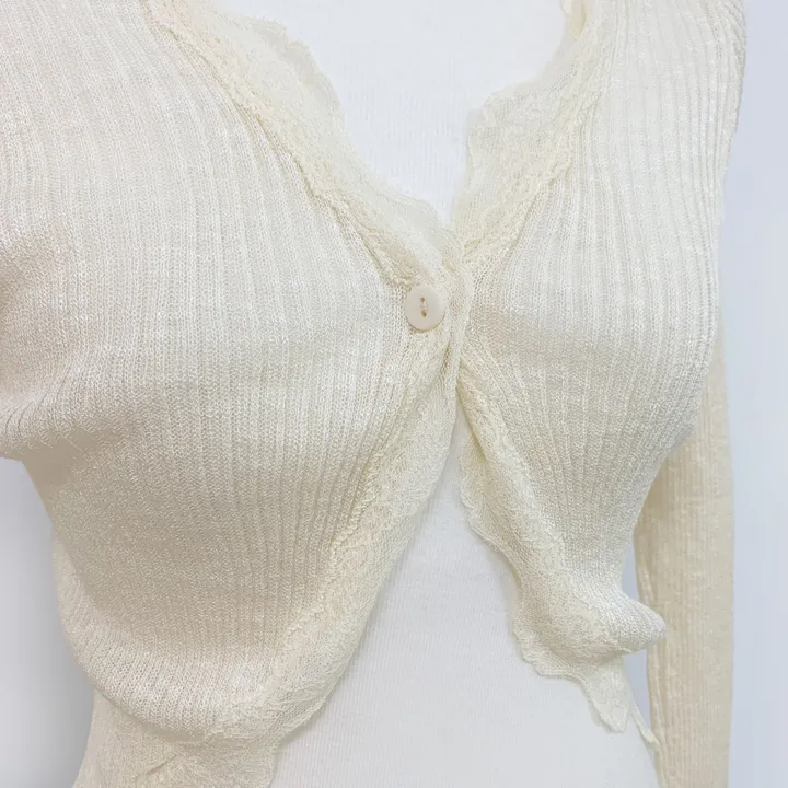 퍼티 썸머 시스루 레이스 크롭 볼레로 가디건 상세 이미지 27