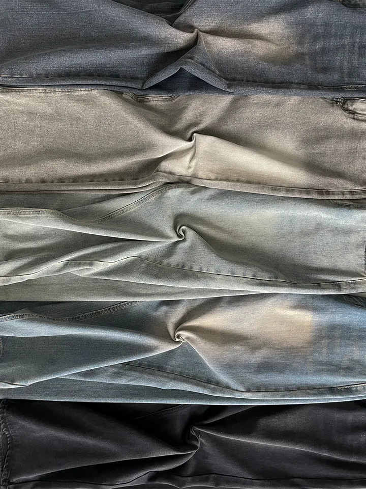 [3기장/~3XL] 스모크 워싱 와이드 정핏 일자 캐쥬얼 데일리 데님 팬츠 바지 상세 이미지 108