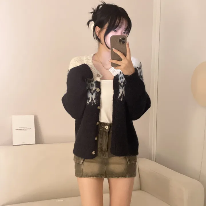 [손등덮는/🧶여리포근] 겨울 필수 아이템! 아벨 노르딕 앙고라 긴팔 니트 가디건 상세 이미지 19