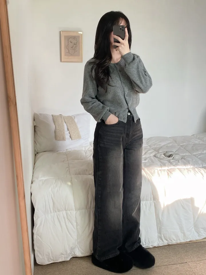 [데일리/인생핏] 라운드 무지 기본 긴팔 니트 가디건 상세 이미지 42