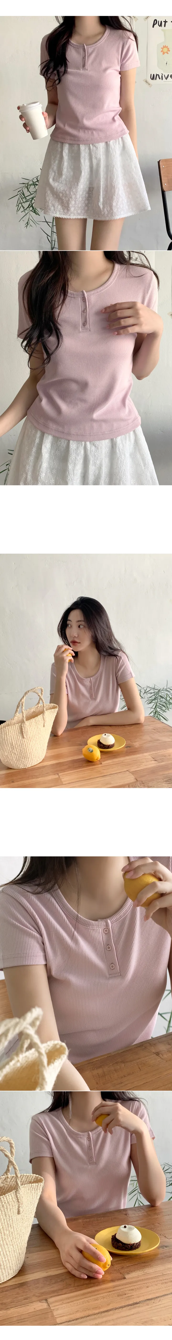 [7천장판매][98project] 마이오 미니 반오픈 반팔T 상세 이미지 31