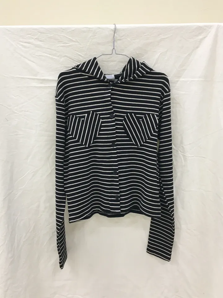 LOVELY🤍 - 하트 포켓 단가라 후디 가디건 (3color) 상세 이미지 7