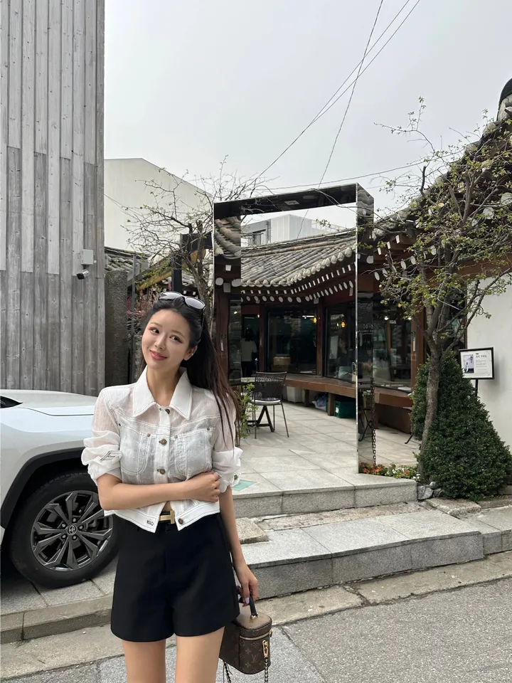 (1300장돌파,마지막오더) summer stitch jacket ; 2color 여름자켓, 시스루자켓, 어깨패드자켓,썸머자켓 상세 이미지 14