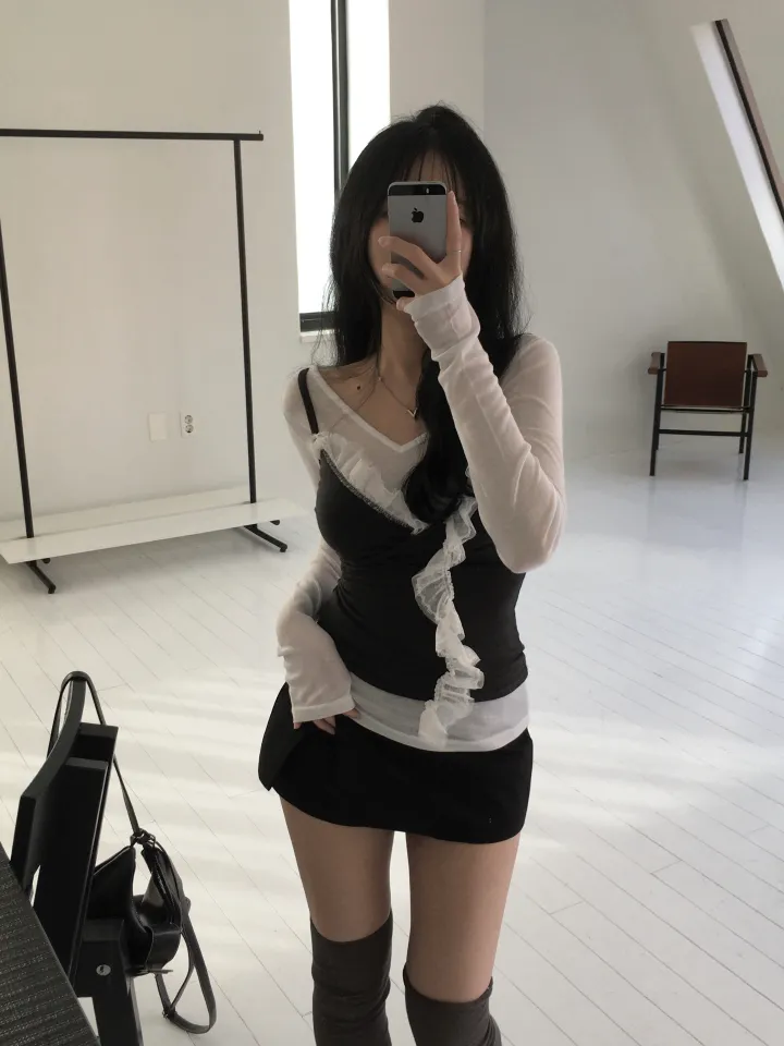 [*feminine🤍] 로제 레이스 랩 나시 lace sv - 3 color 상세 이미지 45