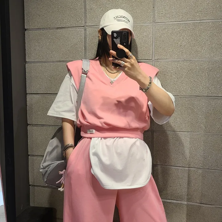 패드 브이넥조끼 와이드 세트 상세 이미지 10