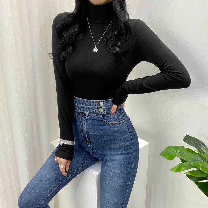 🚀당일발송🚀[6천장돌파/기모선택/묶음할인] 봄 가을 겨울 메이 부들 여리 폴라 티셔츠 이너티 상세 이미지 95