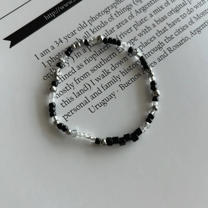 handmade] twinkle black bracelet 상세 이미지 7