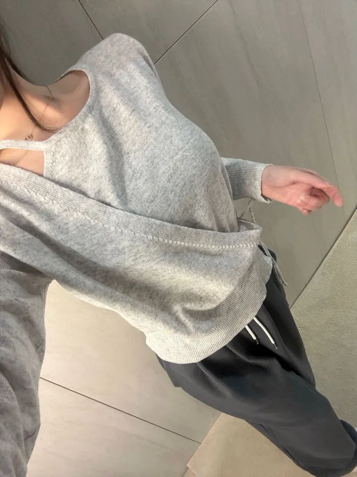 이브 여리 언발 끈 랩 가디건 *랩가디건, 끈가디건 상세 이미지 12