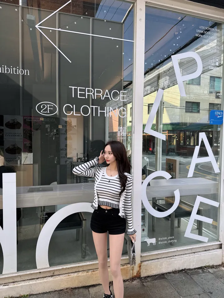[어깨 숄 가능] 디 스타 나시 가디건 세트 상세 이미지 8