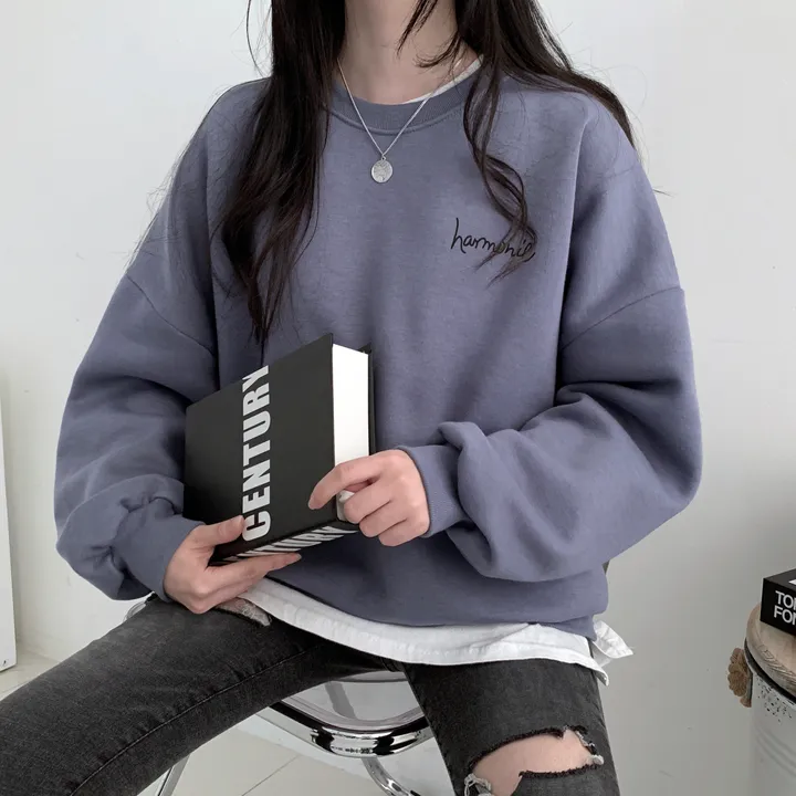당일발송⚡[데일리/묶음할인] 심플 오버핏 하모니 레터링 맨투맨 4color 상세 이미지 29