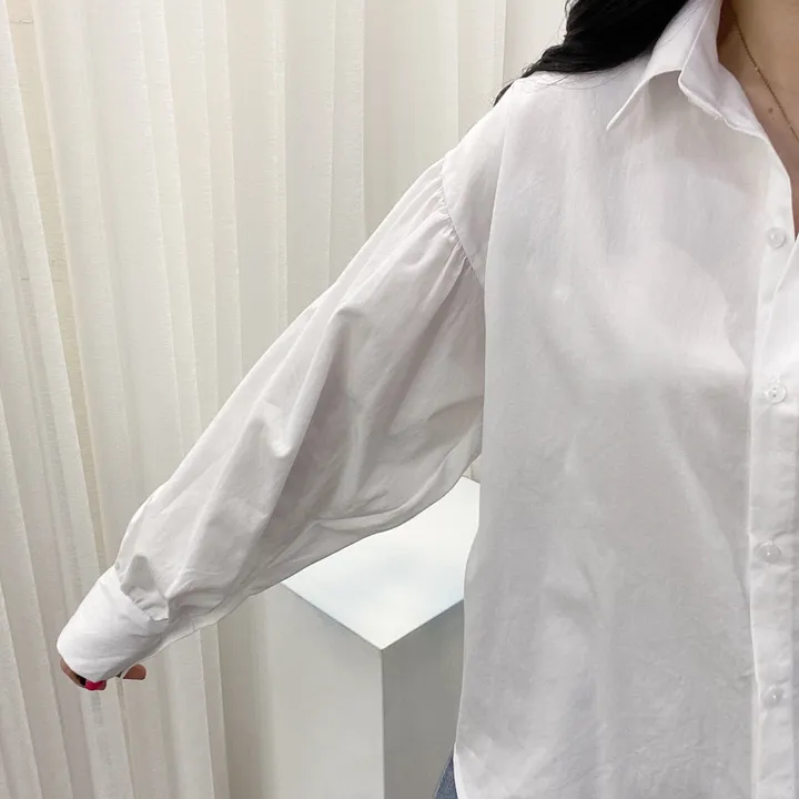 🚀당일발송🚀[베이직/하객룩] 봄 가을 메인 벌룬 블라우스 남방 상세 이미지 14