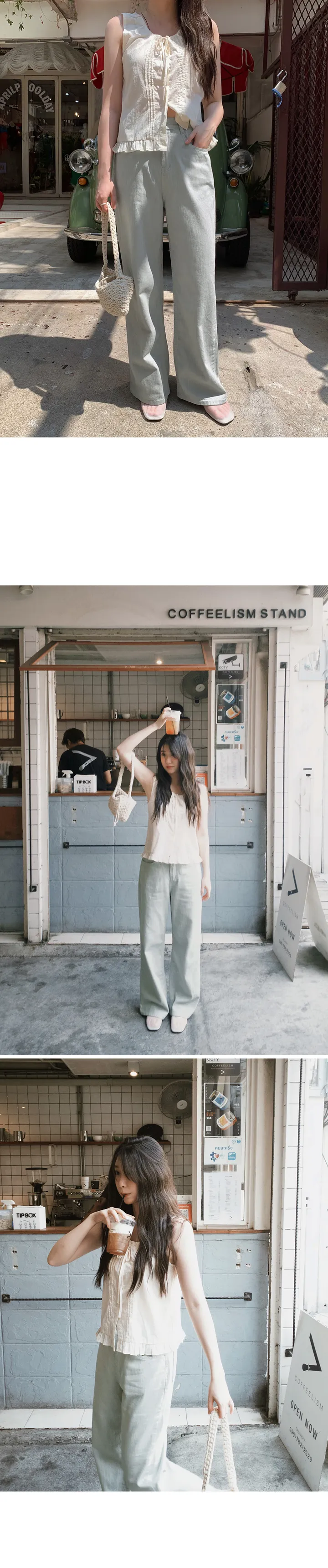 [👀허리밴딩/후들팬츠] 투데이 에어썸머 와이드팬츠 (+기본/롱ver) - 4 size (SLOWMADE/자체제작/봄팬츠/여름팬츠/바지/세미와이드/편안함/데일리) 상세 이미지 56