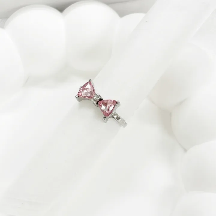 ❤[1900원오늘만🔥/40종추가금❌]❤ 반지 레이어드 큐빅 리본 발레코어 하트 나비 오픈링 y2k 볼드 힙 실버 골드 크로스 링 십자가 친구 학생 우정링 생일 선물 반지 상세 이미지 132