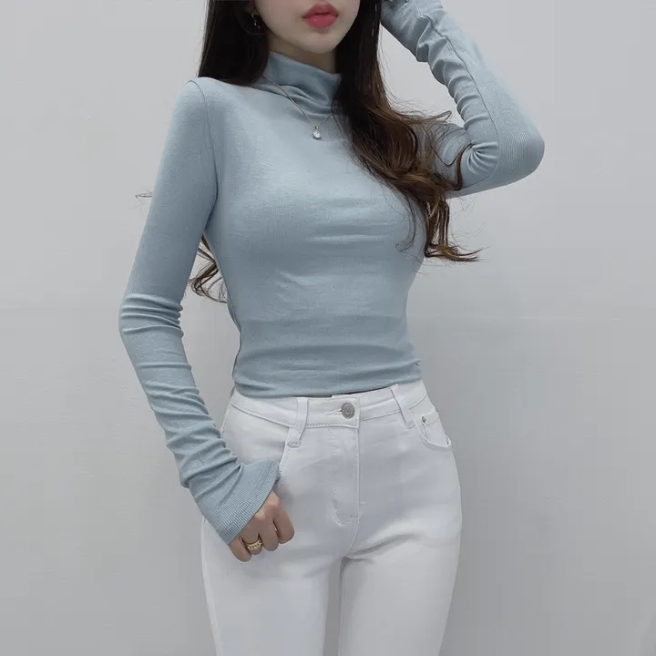 *여신미폭발*[고급글램핏/모델강추!]청담 며느리 반목 폴라 긴팔 티셔츠 상세 이미지 28