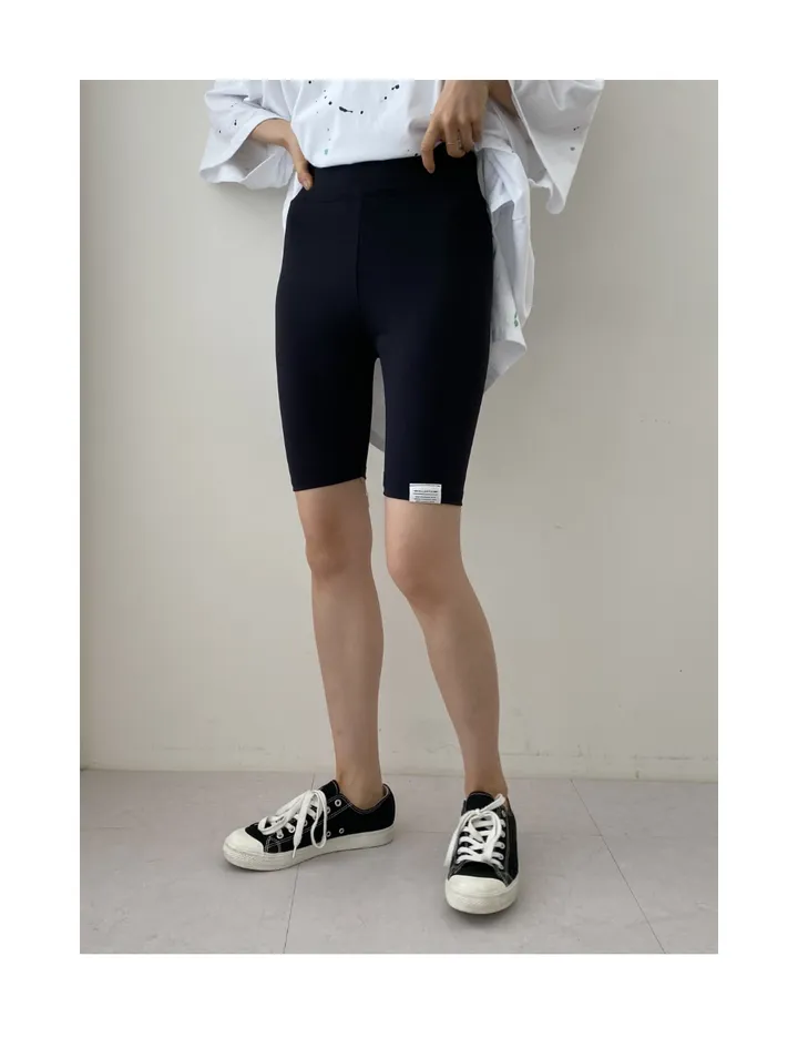 2color 사방스판 하이밴딩 뱃살커버 4부 레깅스팬츠 상세 이미지 10