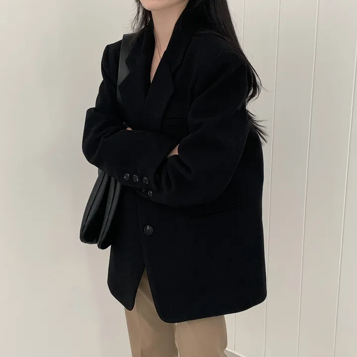 [wool100%/브랜드공정]  윈터 싱글 투버튼 카라 리얼 울 자켓 블레이저 - jk 상세 이미지 64