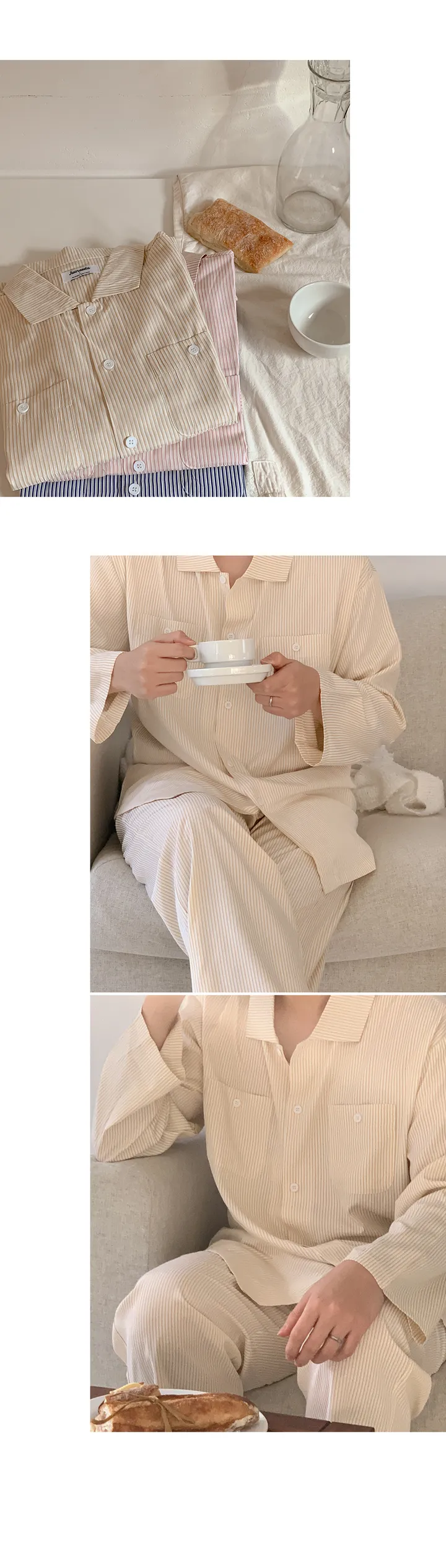 J'eu 슬로어 스트라이프 파자마세트 3color, 2size 상세 이미지 33