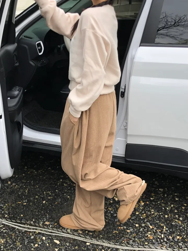 [데일리/*핏보장*] 코듀로이 골덴 핀턱 밴딩 팬츠 - 7colors (맞주름 허리 밴딩 와이드팬츠 롱다리핏 골반보장) 상세 이미지 20
