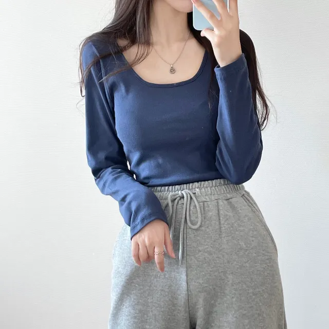(4color/소장필수)기본 스퀘어넥 긴팔 -t 상세 이미지 12