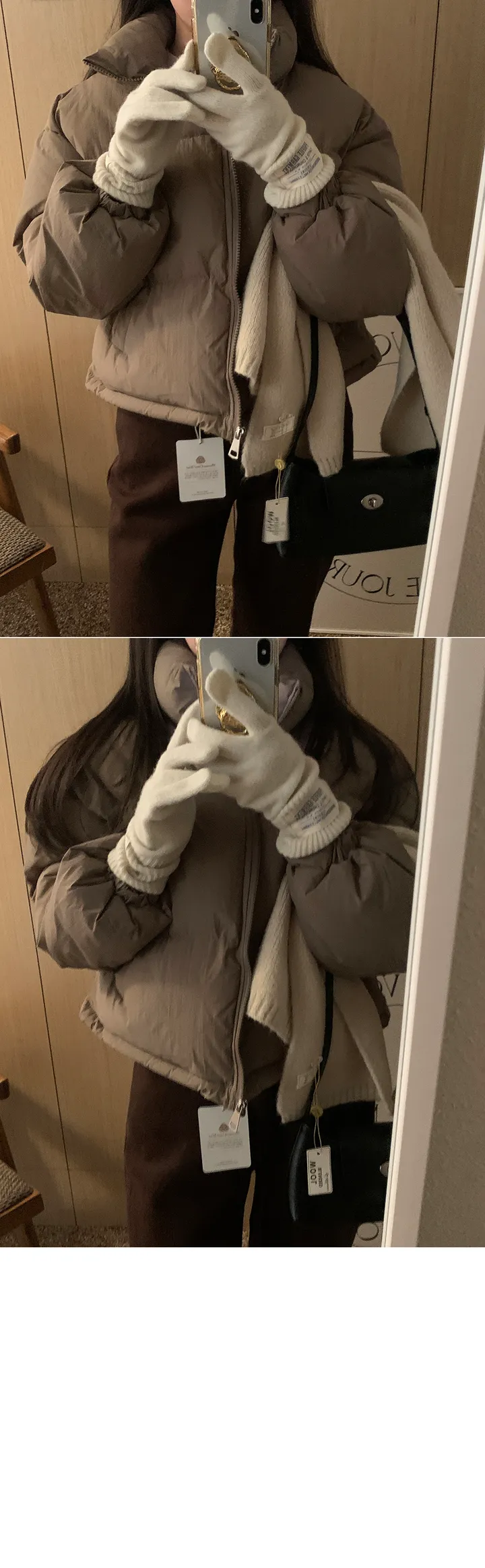 [주문폭주/당일출고🖤] 스노우 파스텔 크롭 숏 패딩 pd (웰론솜)(생활방수가능) 상세 이미지 81