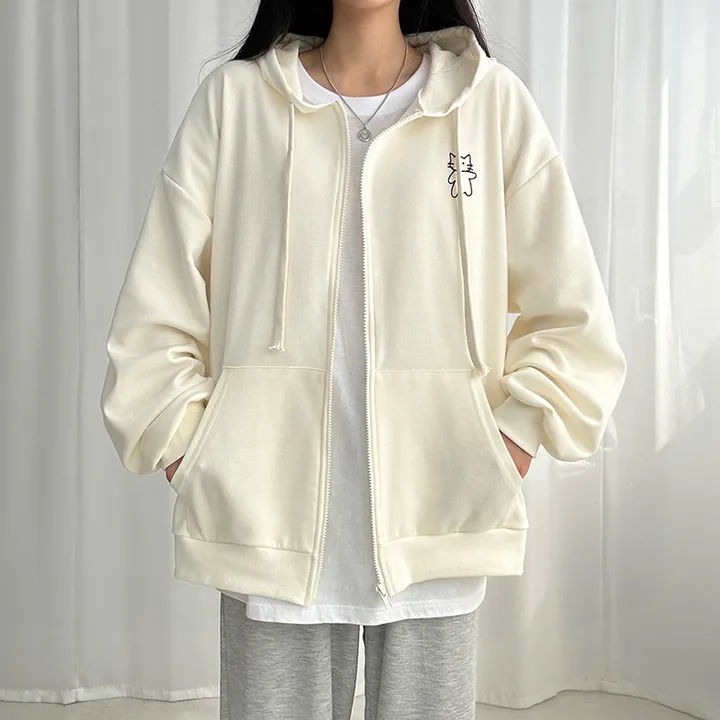 냥냥이 백레터링 오버핏 후드집업 ✔️후드집업 후드 집업 오버핏후드집업 캐릭터 뒷나염 교복후드집업 학생후드집업 빅사이즈 상세 이미지 19
