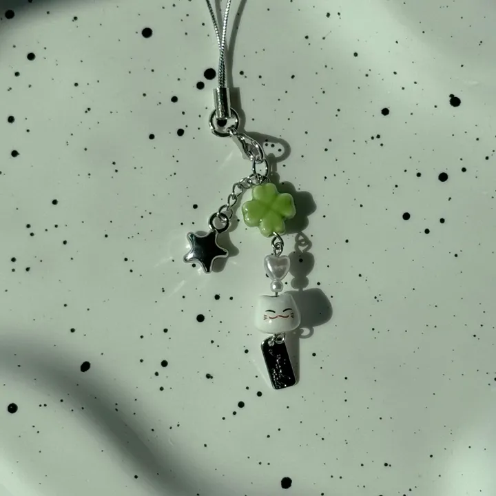 🚀당일출고🚀행운고양이키링 비즈키링 핸드메이드 가방 버즈 에어팟 키링 핸드폰고리 스마트폰 열쇠고리 핸드폰스트랩 핸드폰줄 핸드폰 상세 이미지 6