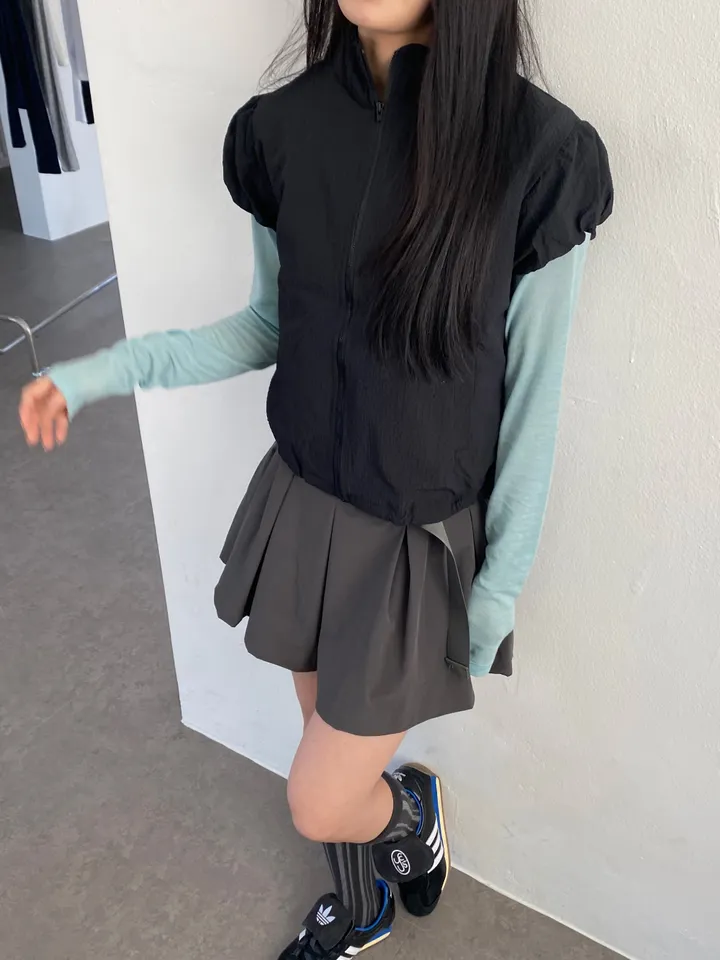 3일만할인[자체제작🍑국내고퀄/러블리룩📸] 시어서커 퍼프 셔링 반목 바람막이 상세 이미지 17