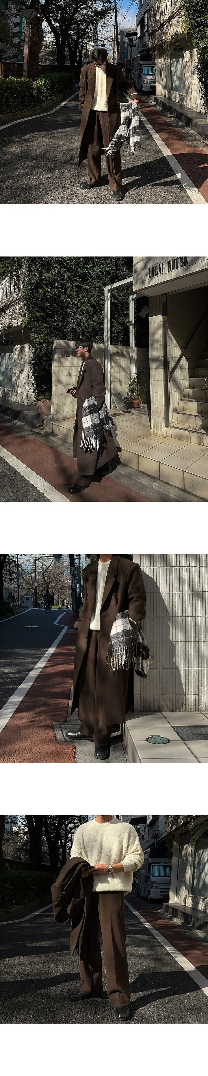 유얼 콘트 울 오버핏 롱코트 (4color) 상세 이미지 5
