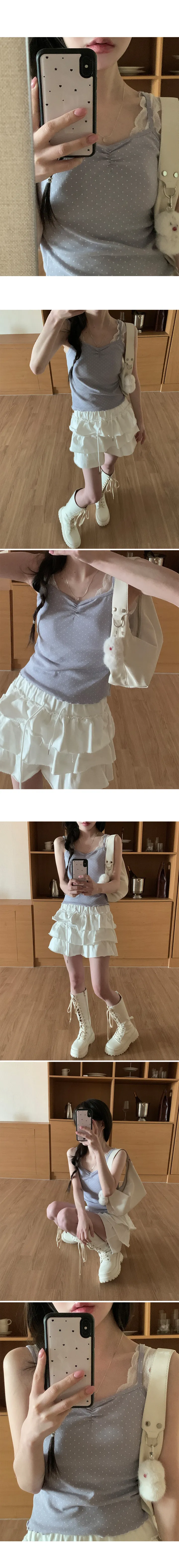 [early spring 👚⭐][MADE] 핀터무드 셔링 슬리브리스 (5type) ver. 도트/별/스트라이프/체크/하트 상세 이미지 21