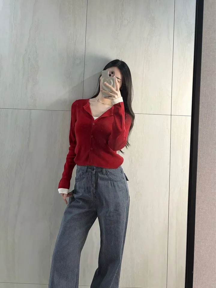 [일체형] 4color 레이어드 니트 가디건 *레이어드 가디건, 골지 가디건, 간절기, 배색가디건 상세 이미지 15
