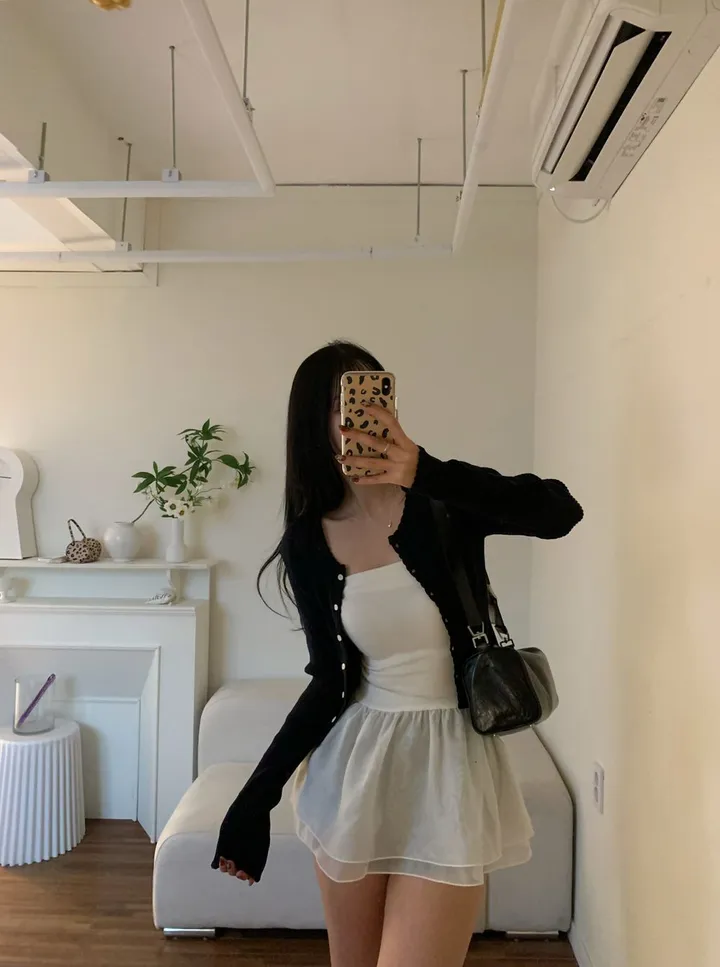 [-3kg감량핏] 물결 골지 가디건 -2colors 데일리룩 데이트룩 레이어드룩 상세 이미지 7