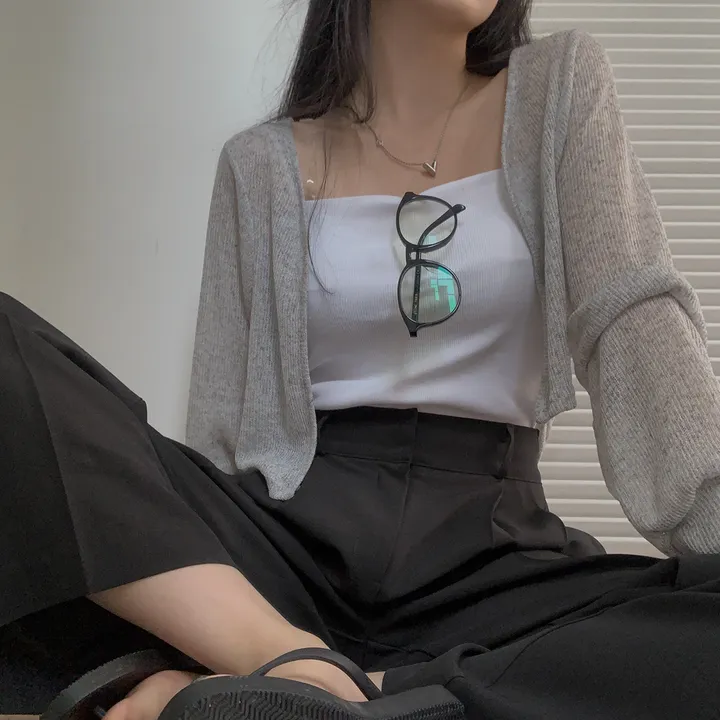 [햇빛차단☀️/블랙 당일출고!] 자체제작 #크치Made 순애 린넨 세미 크롭 볼레로 여름가디건 - cd (장마룩,워터밤,흠뻑쇼 필수템) 상세 이미지 26