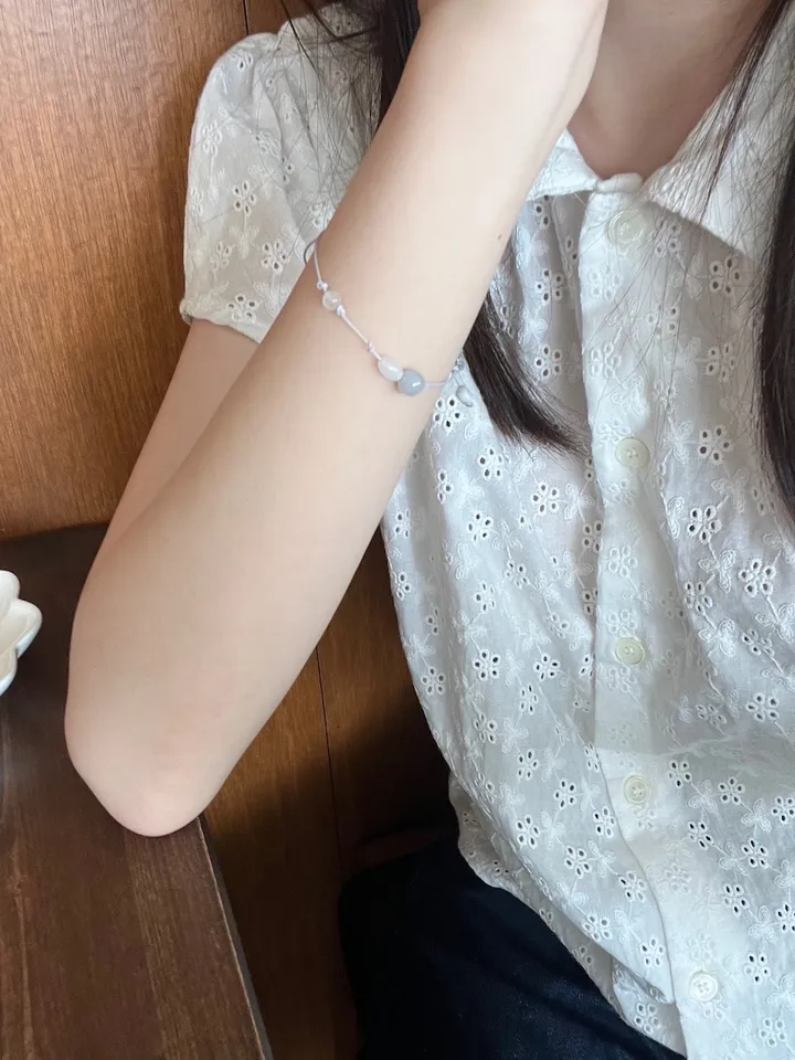 blue lace knotted bracelet 상세 이미지 9