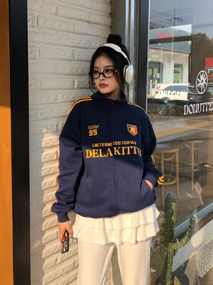 레브 트랙 유니폼 빈티지 져지 집업 상세 이미지 4
