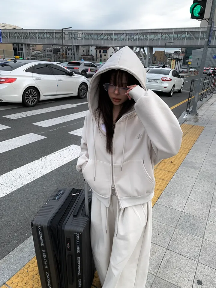 🚀부분당일발송/기모선택🚀 자체제작 UmD 후드 집업 / 투웨이 무지 기모 반크롭 오버핏 크롭 후드티 후드집업 크롭후드 크롭후드집업 기모후드집업 기모후드 y2k 유니크 빈티지 상세 이미지 33