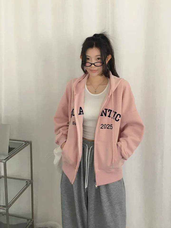 [퀄보장!🤍/6color 자수레터링 아방핏 데일리 후드집업] 로맨틱자수레터링후드집업 상세 이미지 14