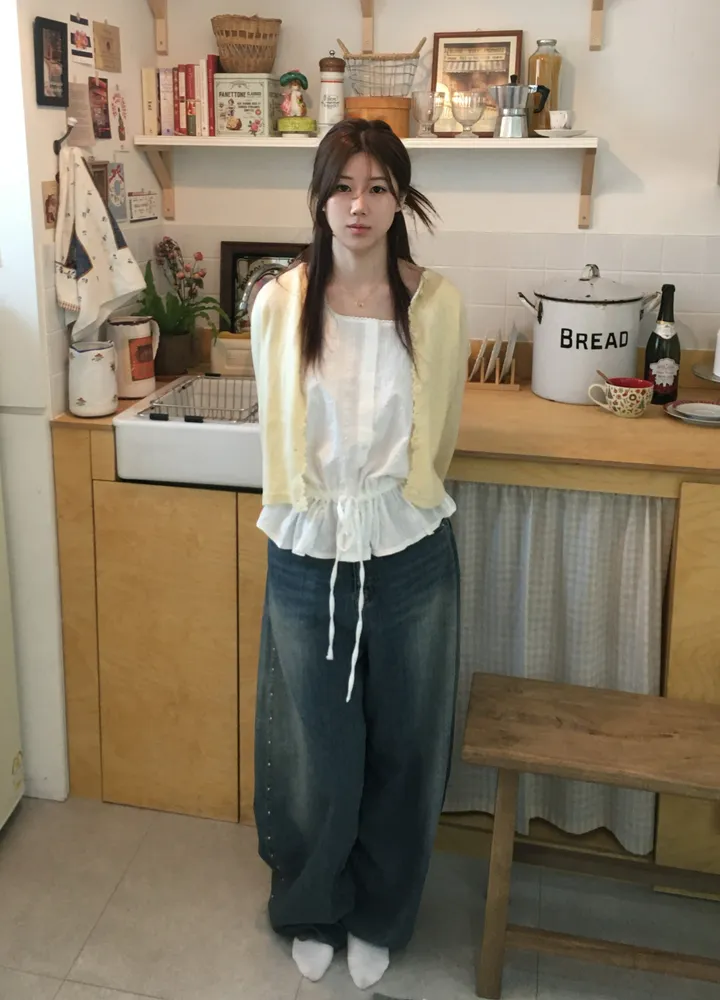 [봄신상💐](5colors/파스텔색감🌈🖍️) 레이어드 펀칭 라운드넥 니트 봄 가디건 cd 상세 이미지 131