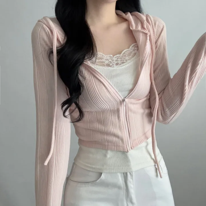 [봄신상/핏예뻐요!] 슬림핏 골지 후드집업 상세 이미지 14