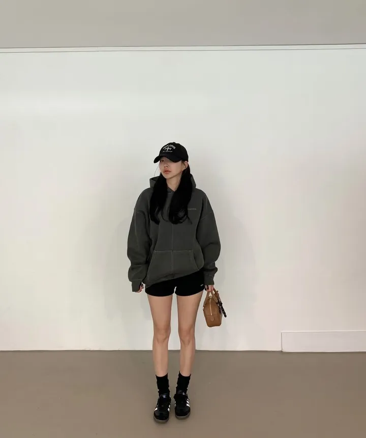컬러추가[무조건소장/리니픽/3부레깅스/레깅스팬츠/캐주얼/가을신상/주말룩/데이트룩] 골지 마이크로 쇼츠 상세 이미지 28