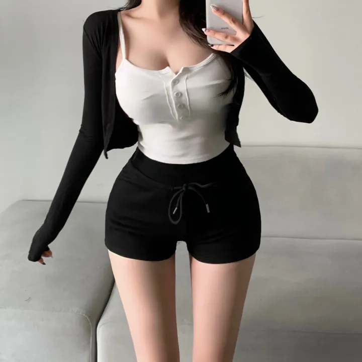 [힙업포켓/보풀x비침x]1282. 허리쏙 와이드 밴딩 포켓 트레이닝 팬츠 숏팬츠 돌핀팬츠 돌핀반바지 밴딩팬츠 반바지 숏팬츠 핫팬츠 숏트레이닝 기본 꾸안꾸 반바지 골반뽕 엉덩이뽕 상세 이미지 15
