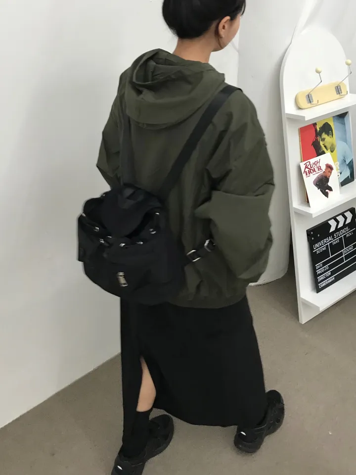 [인기🩶/간절기 아우터] 몬코 나일론 투웨이 바람막이 후드 윈드브레이커 자켓 (2color) 상세 이미지 10