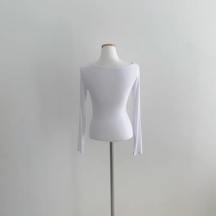 [🚀당일발송🚀]💗MADE💗 글램 촉촉 셔링 오프숄더 슬림 티셔츠 5color 상세 이미지 43
