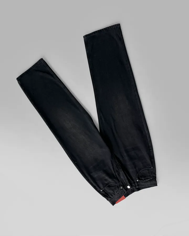 [3기장/~3XL] 스모크 워싱 와이드 정핏 일자 캐쥬얼 데일리 데님 팬츠 바지 상세 이미지 45