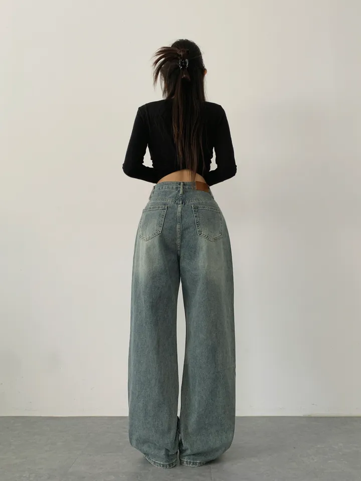 (숏,기본,롱/~XL)[사계절 인생데님,후기극찬🖤6color*사계절,스탠다드핏! 워싱 하이웨스트 데일리데님팬츠] 로키워싱스탠다드데님 상세 이미지 17