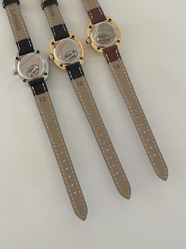 여성용 여자 클래식 타원 가죽 손목 시계 3color 상세 이미지 8