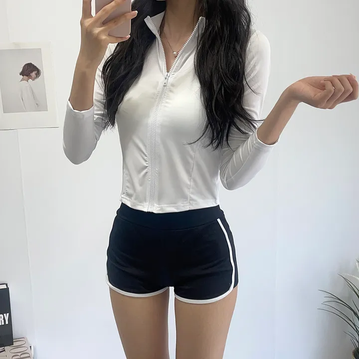 [비치웨어!] 심플 라인 집업 래쉬가드 (3color) 상세 이미지 5