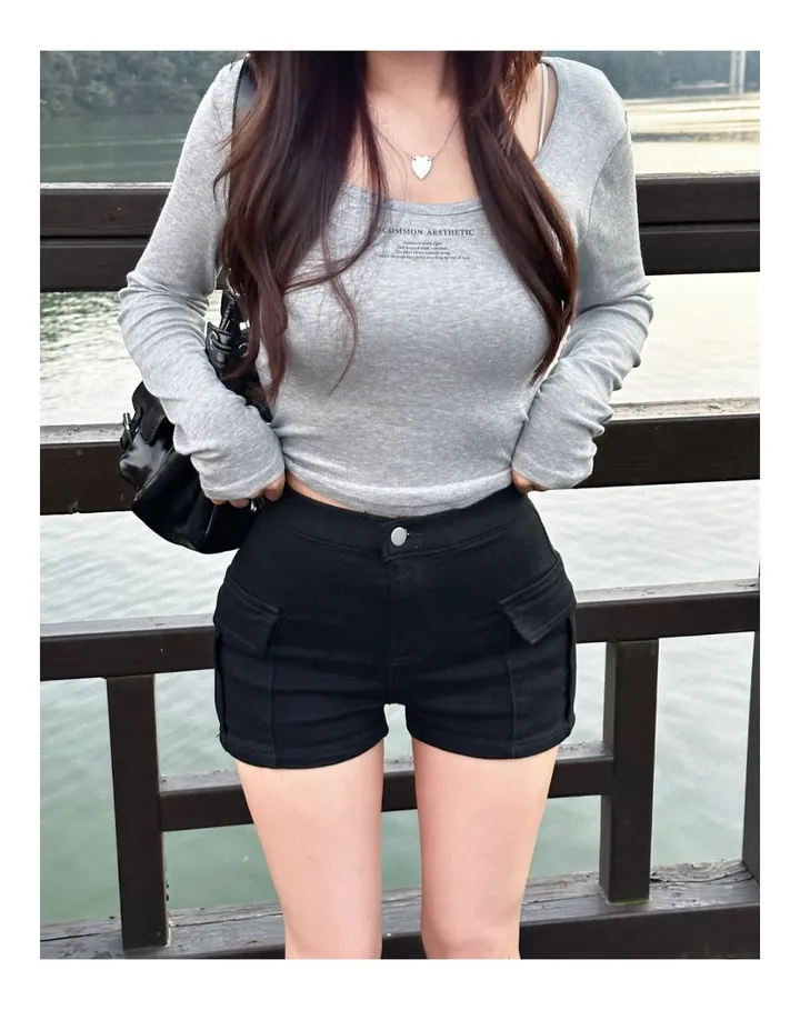 [무보정영상핏확인❤️‍🔥] 골반뽕 하이웨스트 카고숏pt 상세 이미지 17