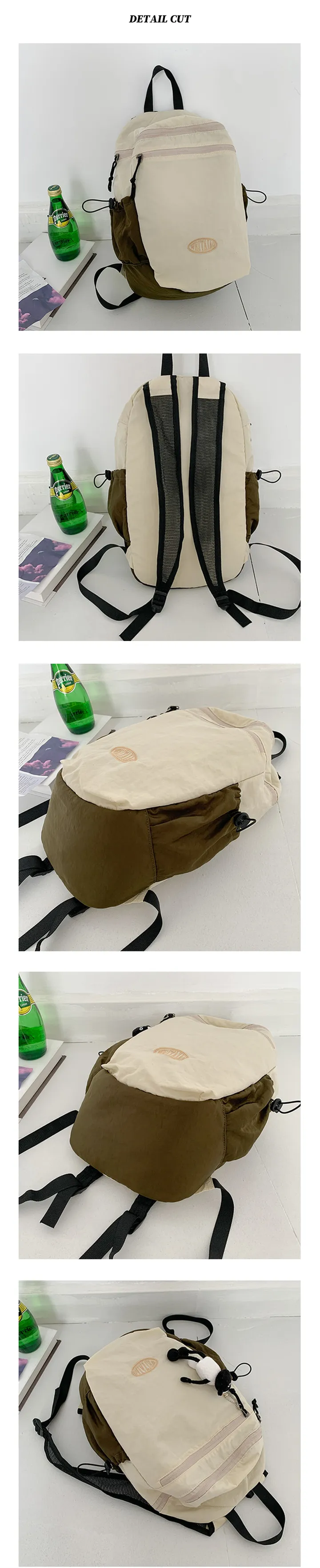 [최저가🧡/당일출고] 데일리 컬러링 매쉬 나일론 스트링 백팩 등산 여행 배낭 키링 가방 상세 이미지 8