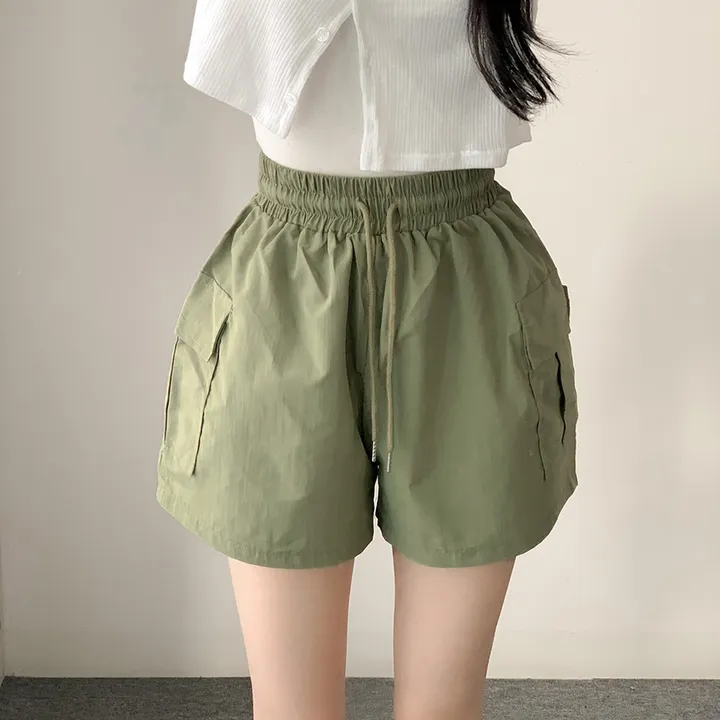 아이스 카고 아노락 밴딩 반바지 - 4color (바스락/숏팬츠/포켓/스트링/트레이닝) 상세 이미지 20